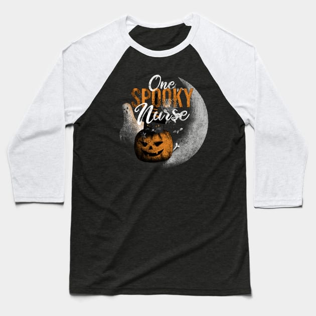 One Spooky Nurse Baseball T-Shirt by Rishirt